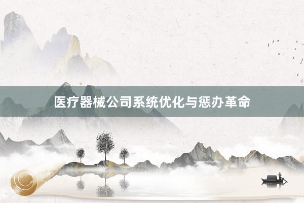 医疗器械公司系统优化与惩办革命